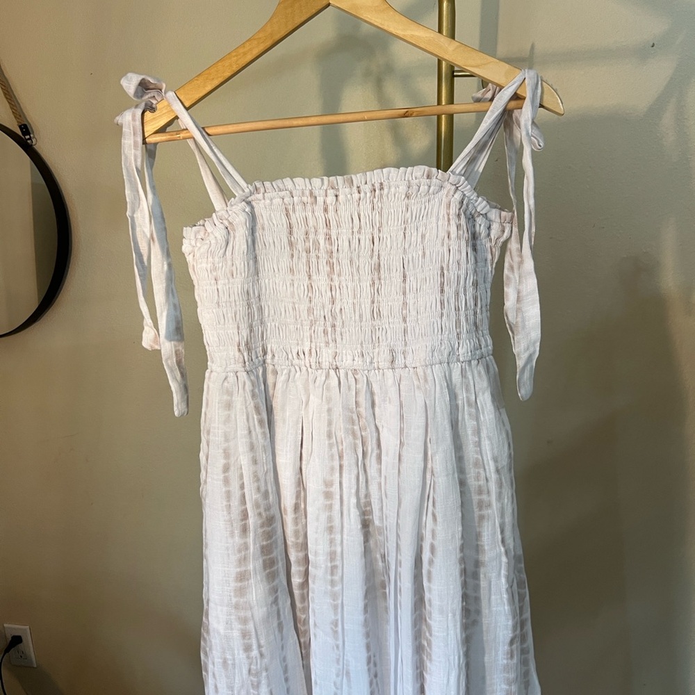 White Maxi Dress with Tie Straps
